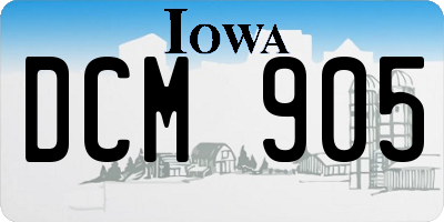 IA license plate DCM905