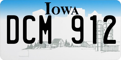 IA license plate DCM912