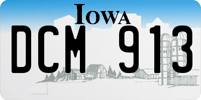IA license plate DCM913