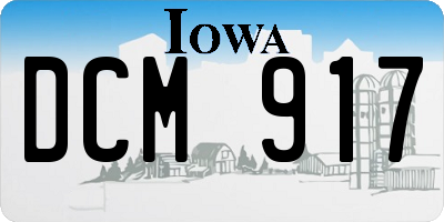 IA license plate DCM917