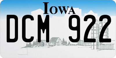IA license plate DCM922