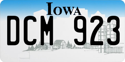 IA license plate DCM923