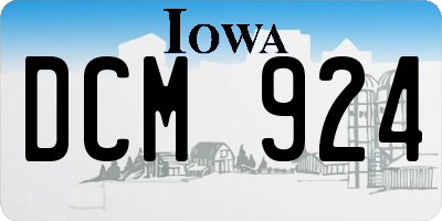 IA license plate DCM924