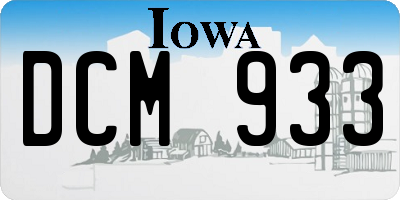 IA license plate DCM933