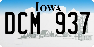 IA license plate DCM937