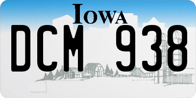 IA license plate DCM938