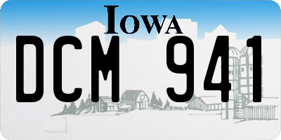 IA license plate DCM941