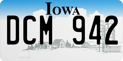 IA license plate DCM942