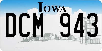 IA license plate DCM943