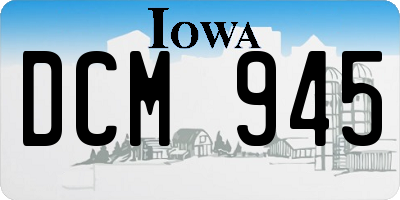 IA license plate DCM945