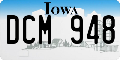 IA license plate DCM948