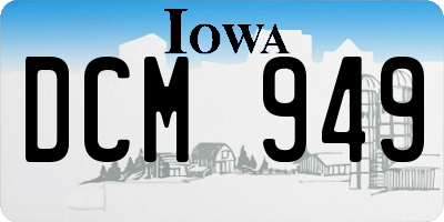IA license plate DCM949