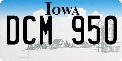 IA license plate DCM950