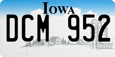 IA license plate DCM952
