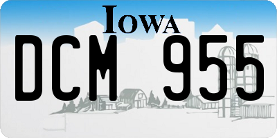 IA license plate DCM955