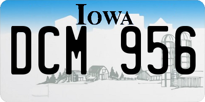 IA license plate DCM956