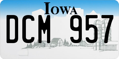 IA license plate DCM957