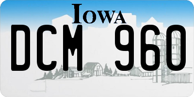 IA license plate DCM960