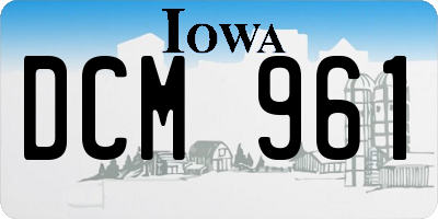 IA license plate DCM961