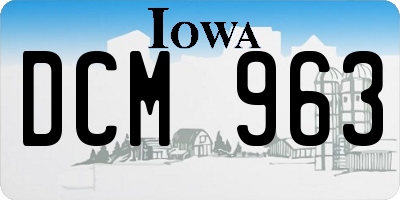 IA license plate DCM963