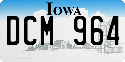 IA license plate DCM964