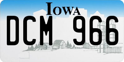IA license plate DCM966