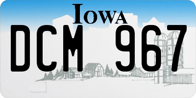 IA license plate DCM967