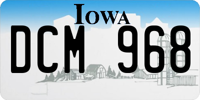IA license plate DCM968