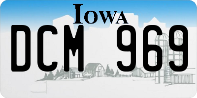 IA license plate DCM969