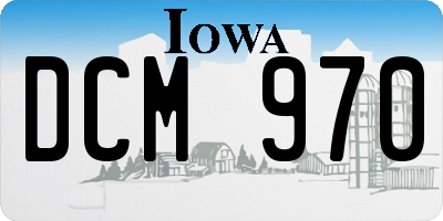 IA license plate DCM970
