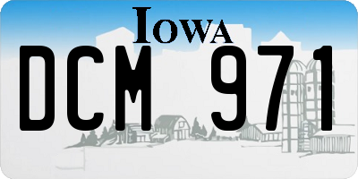 IA license plate DCM971
