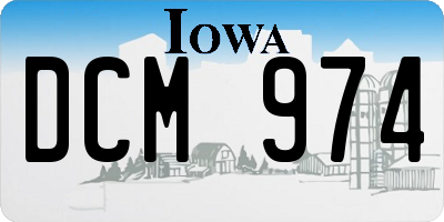 IA license plate DCM974
