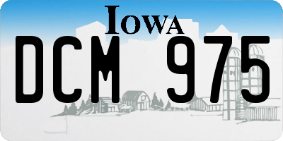 IA license plate DCM975