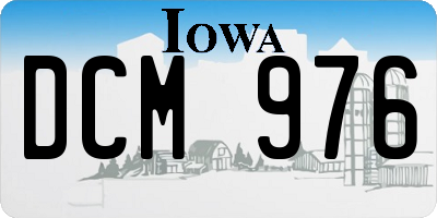 IA license plate DCM976