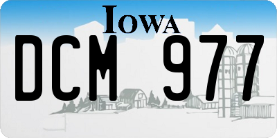 IA license plate DCM977