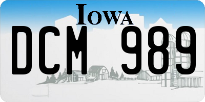 IA license plate DCM989