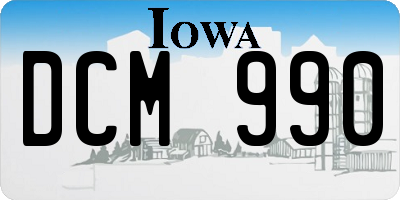 IA license plate DCM990
