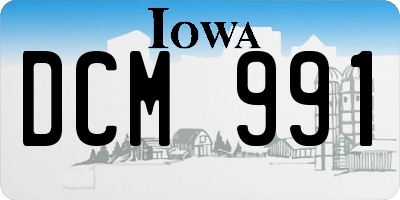 IA license plate DCM991