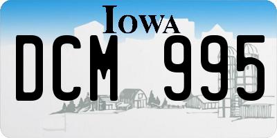IA license plate DCM995