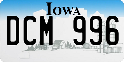 IA license plate DCM996