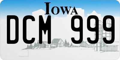 IA license plate DCM999