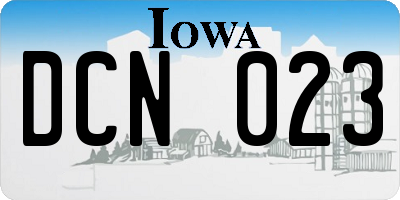 IA license plate DCN023