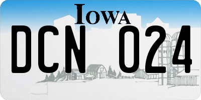 IA license plate DCN024