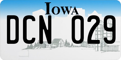 IA license plate DCN029