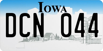 IA license plate DCN044