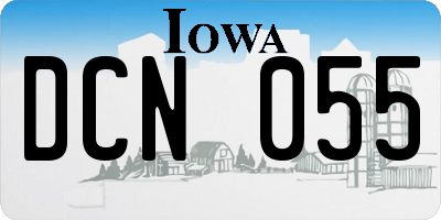 IA license plate DCN055