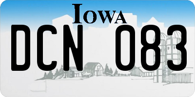 IA license plate DCN083