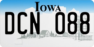 IA license plate DCN088