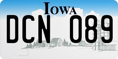 IA license plate DCN089