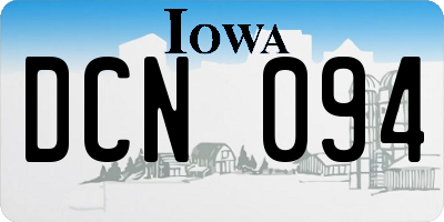 IA license plate DCN094